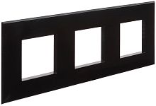 Рамка универсальная DKC Avanti 3-м. черный квадрат картинка